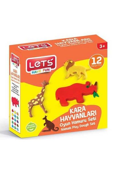 Lets Play Dough Black Animals Set