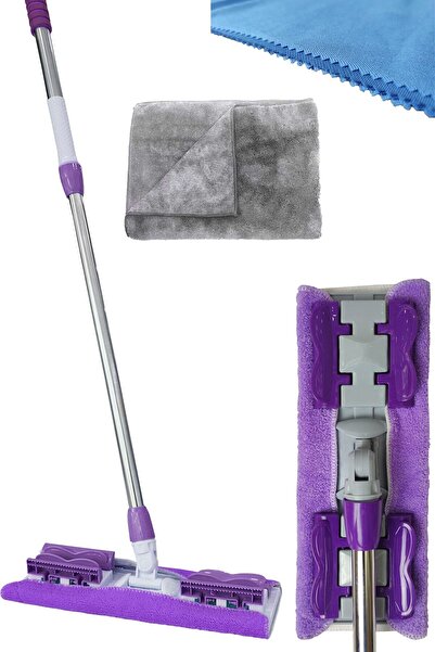 SİHİRLİ MOP Istediğin Bezi Tak Kullan Teleskopik Saplı 1 Yedek Bez + Yer Bezi...