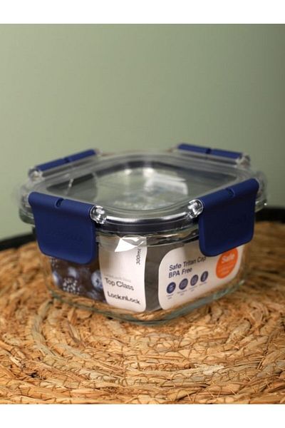 Viyalente 2 Lock & Lock Airtight Glass Storage Container 300 ml| 400°C Safe as Heat