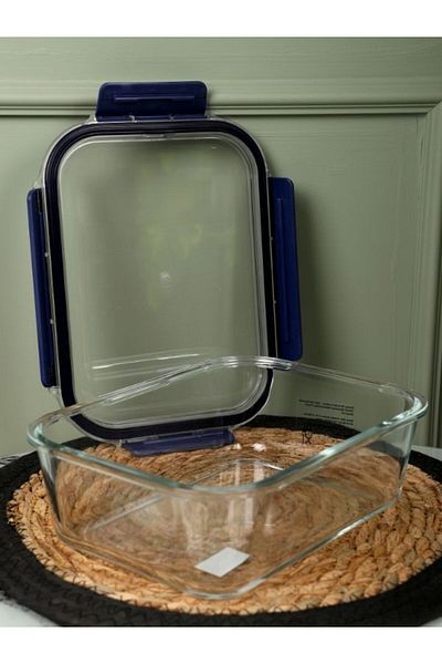 Viyalente 2 Lock & Lock 2 Lt Airtight Glass Storage Container - 400 ° C Safe as Heat