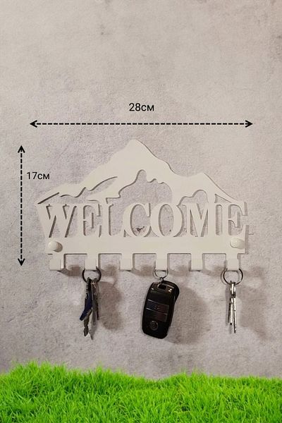3art Metal Welcome Written Decorative Key Hanger - Keychain Hanger