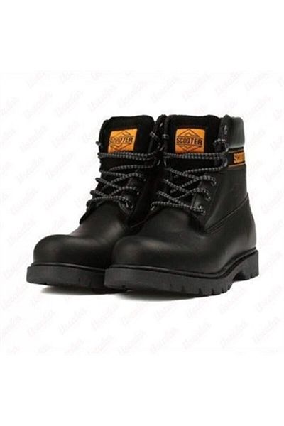 Scooter Waterproof Leather Black Men's Boots M5130DS 45