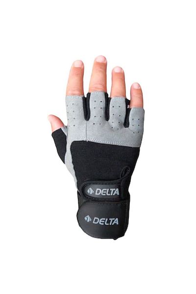 Delta Gray Weight Body Fitness Gloves with Gray Wrist Bandage SPORDELTA