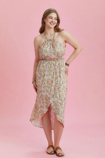 Los banditos Φόρεμα ασύμμετρης κοπής με λαιμόκοψη σε Plus Size