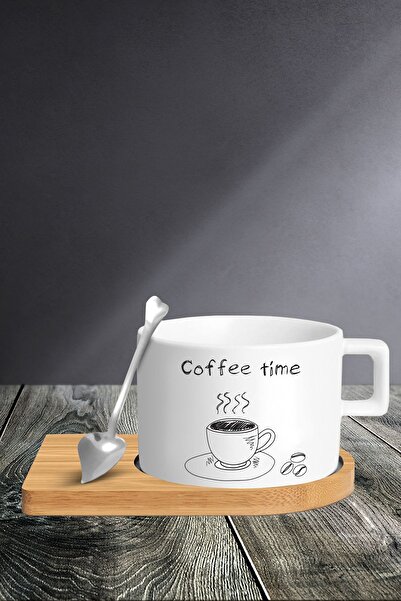 Bytwo طقم فناجين قهوة مصممة - كوب - ملعقة وقاعدة - tkm2