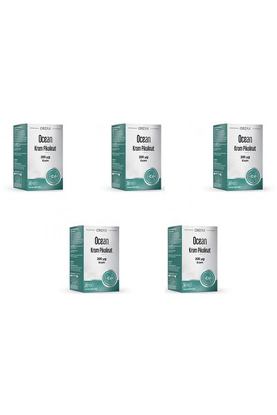 Ocean Ocean Chrome Picolinate 200 Ug 90 Herbal Capsule 5-Pack