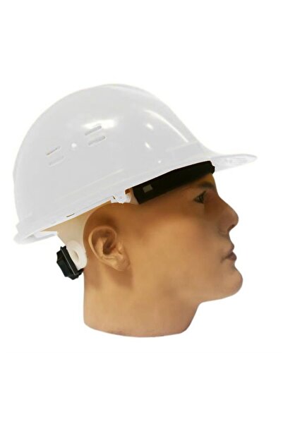 Essafe Enseden Ayarlanabilir Vidalı Hava Delikli Beyaz Baret