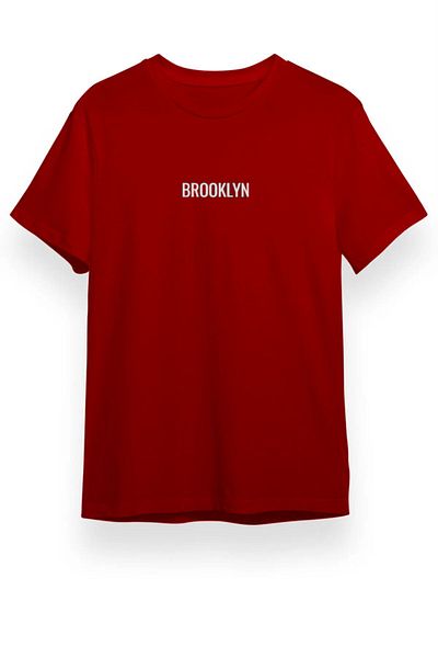 CMKTEKS Unisex Brooklyn Black Oversize Crew Neck Printed T-shirt