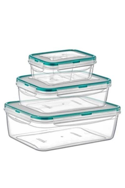 Viyalente Fresh Box Deep Rectangular Set of 3 4.4 Lt Lc-350