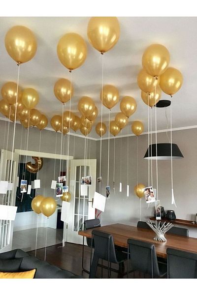 HBK 30 Pieces Gold Balloon Helium Compatible