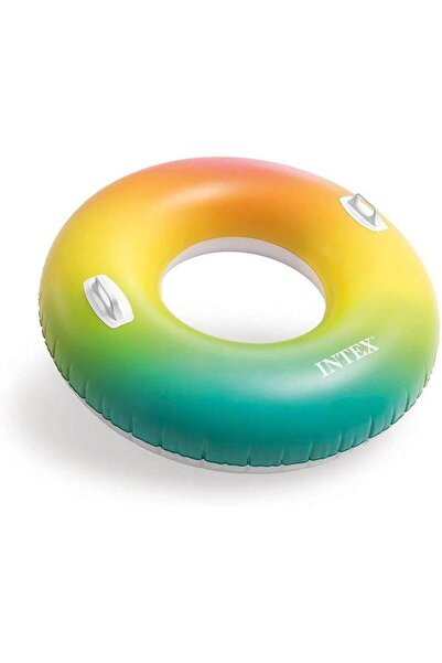 Intex RENKLİ DESENELİ TUTMAÇLI JUMBO SİMİT 122 CM.