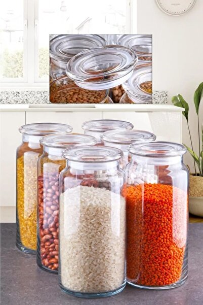 Mabeyn 12-Piece Vacuum Glass Jar with Lid 1.3 Liter