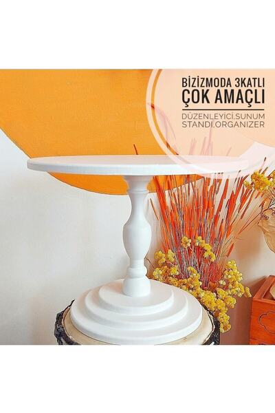 bizizmoda Cake Stand Wooden Leg Folded Presentation Serving Stand Cake Cake S...