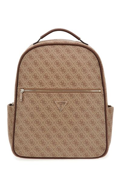 Guess Women's Stylish Designed Multiple Compartments Light Brown Backpack with Brand Logo HWSG9006300-LTL