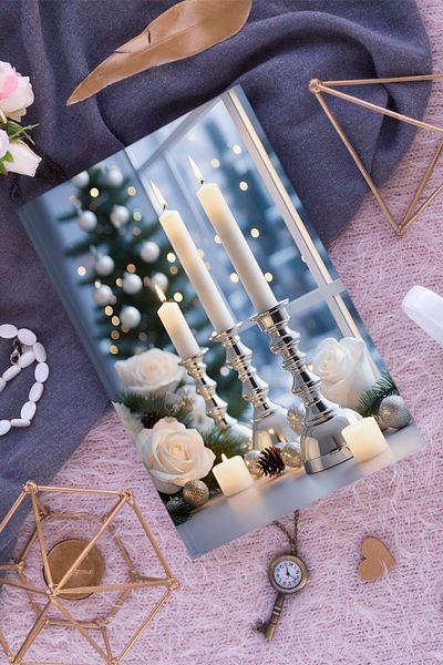 Bytwo Candlestick Candle Design Decorative Box - Book Box - Decorative Box
