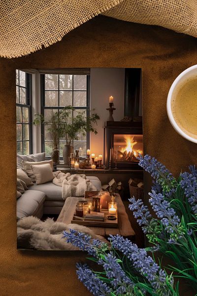 Bytwo 4-Piece Decorative Box - Blue Soft Mirror Fireplace - Designed Decorative Book Box - Decorative Box