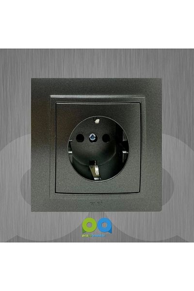 ELBİ Elbi Zena Grounded Socket Smoked Frame Included
