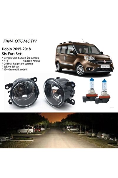 Fi-MA 8200074008 camlı Sağ sol Fiat Doblo 2015 2018 Uyumlu Sis Farı Seti Oem ...