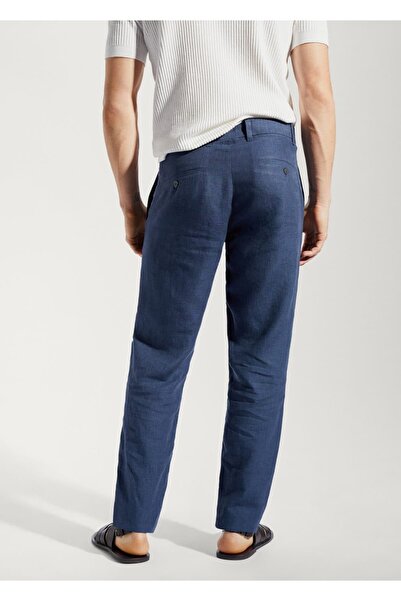 MANGO Man Slim fit %100 keten pantolon