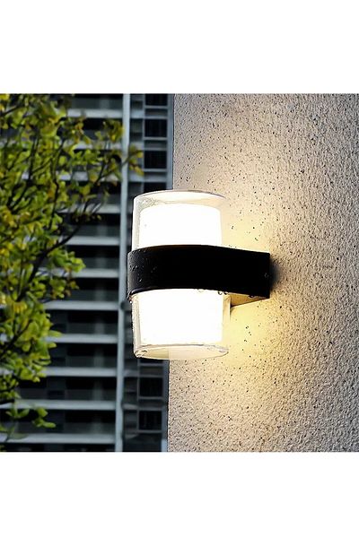 Coral Light Cylinder Led Sconce 12 Watt Daylight 3200k Indoor and Outdoor Cata Bora Led Sconce Ip54