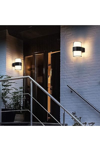 Coral Light Cylinder Led Sconce 12 Watt Daylight 3200k Indoor and Outdoor Cata Bora Led Sconce Ip54