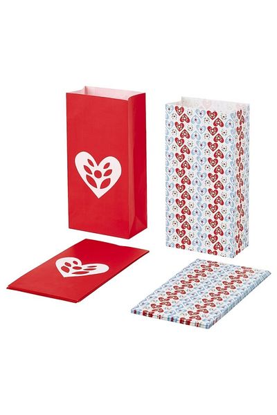 IKEA Vınterfınt 12 Pieces Red Blue 12x24 Cm Gift Wrapping Bag Gift Bag