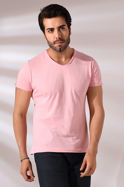 Endies Filthy Tailored V-Neck Flared T-Shirt 19958 PUDRA