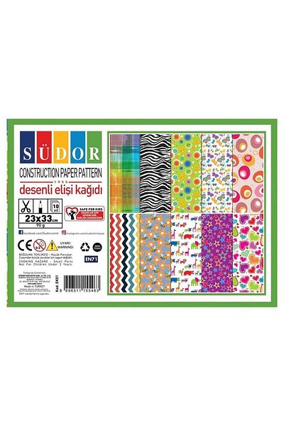 Südor Set of 10 Patterned Hand Paper