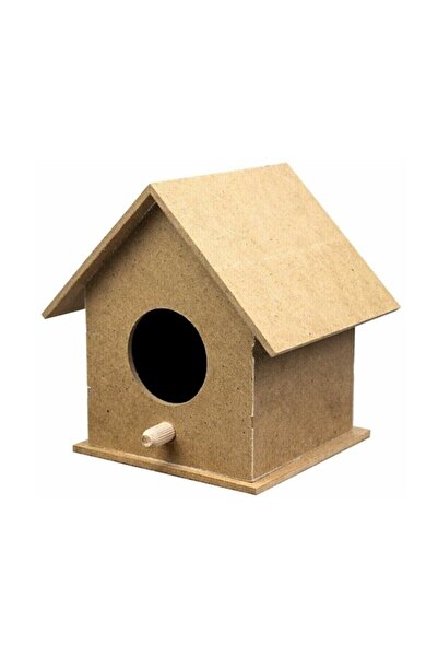 Yıldız Hobi Kırtasiye Boyanabilir Ham Mdf Kuş Yuvası (12x10x10 Cm)