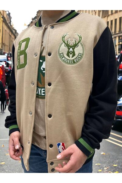 FG KONNİCHİWA Bomber College Coat Ελαστική μέση I College Jacket Μοντέλο με Astaer Inside Coat