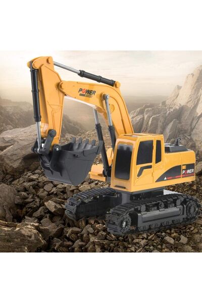 YILDIRIM OYUNCAK Uzaktan Kumandalı Şarjlı Işıklı Kepçe 360 Derece Dönen 27MHz