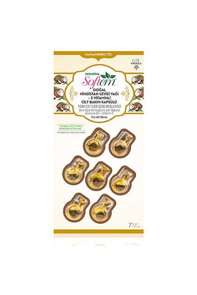 Softem Natural Coconut Oil + Vitamin E Skin Care Capsule