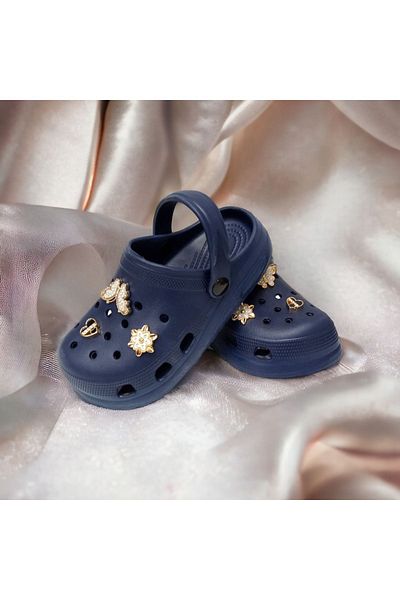 PATİK BEBE Stylish Decorated Eva Sole Slippers for Girls - Non-Slip