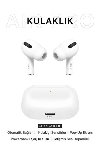SEYUWATCH Air Pro Bluetooth Kulaklık Ios Ve Android Tüm Telefonlara Uyumlu Bl...
