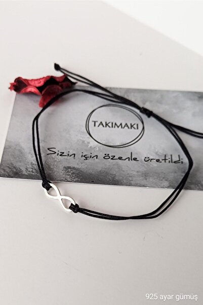 TAKIMAKI Orijinal Gümüş Sonsuzluk Bileklik 925 Ayar Gümüş Arkadaş Sevgili Bil...