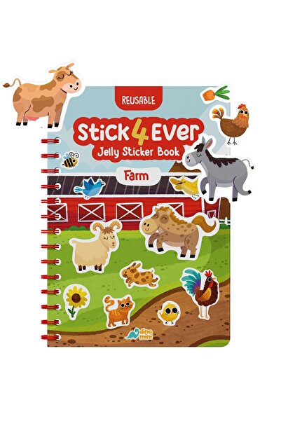 Neobebek Stick4ever - Farm - Tak Çıkar Jelly Sticker Kitabı - Tükenmeyen Sticker