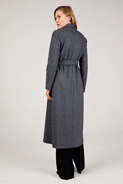 Esswaap Erkek Yaka Aksesuarlı Kaban Antrasit