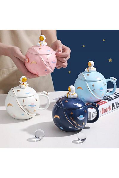 StellaStore كوب بتصميم رائد فضاء مع غطاء