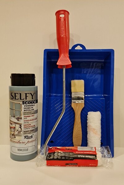Rich Selfy Decor 500 Cc (750 Gr) Lotus Kendinden Vernikli Dolap Boyama Seti