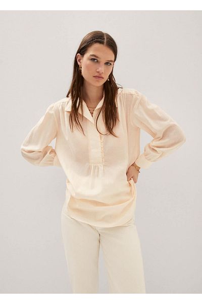 MANGO Woman Φόρεμα πουκάμισο oversize