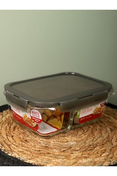 Viyalente Lock & Lock Airtight Glass Storage Container 1 LT| 400°C Safe as Heat
