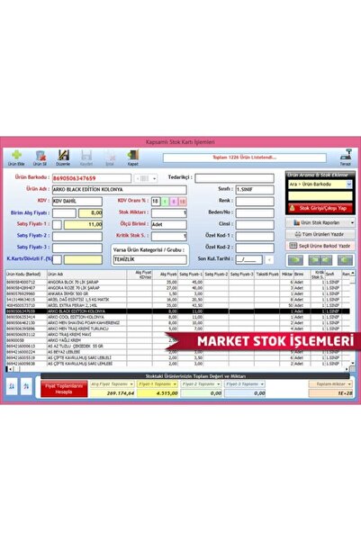 DemirSoft Masaüstü Barkod Okuyucu + Barkodlu Satış Programı
