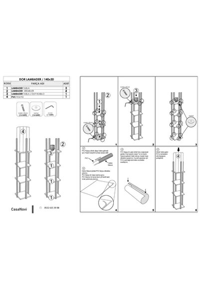 GARDENYA HOME Gardenya Beyaz Ceviz 3 Kat Raflı Modern Dekoratif Ahşap Mdf Lambader