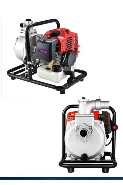 FLEXMAC Germany 1 Inç Benzinli 4vf Su Motoru 2 Zamanlı Su Motoru 30 Mt Dik At...