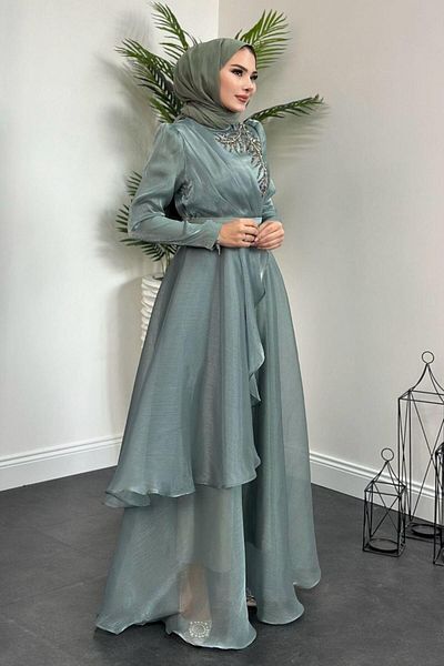 Şule Giyim Seda Evening Dress Mint