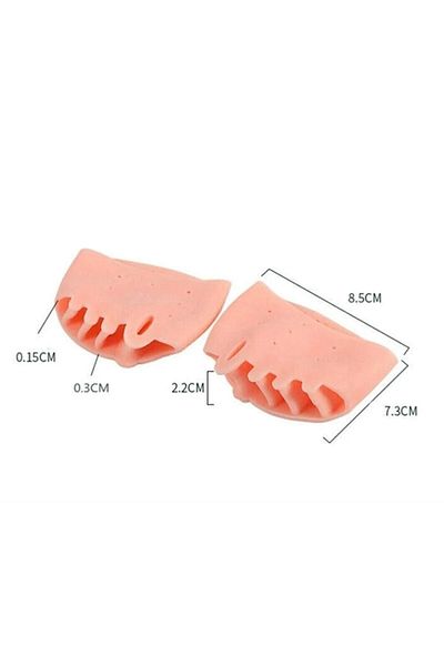 Devi 5 Finger Toe Bunion Bone Protector Silicone Cushion Roller Thumb Liner