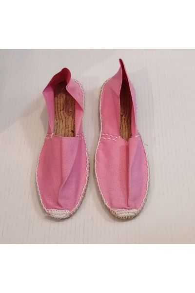 Beta Unisex Handmade Linen Pink Natural Jute Knitted Rubber Integrated Base Espadrille