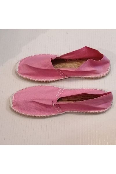 Beta Unisex Handmade Linen Pink Natural Jute Knitted Rubber Integrated Base Espadrille