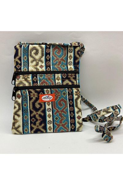 SKY TOPTAN 1+ Age Beige Sling Bag - Authentic Pattern, Zippered, Lisinya Gs201