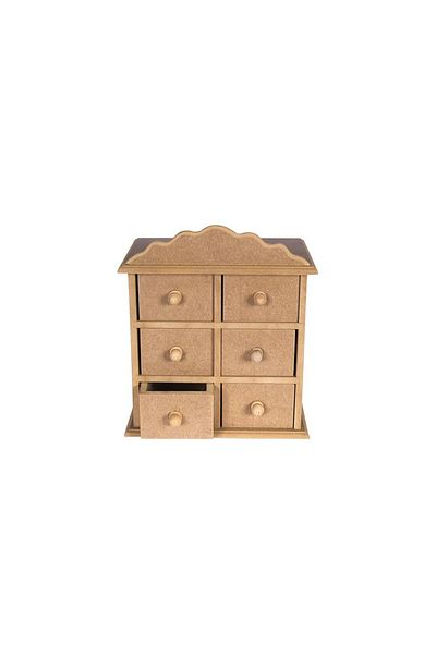 İstanbul Hobi Wooden Box with 6 Drawers